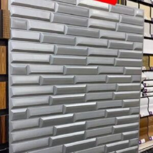 دیوارپوش 70*70 سانت شمش نقره ای پشت چسب دار
