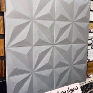 دیوارپوش فومی 70*70 سانت هشت پر نقره ای پشت چسب دار